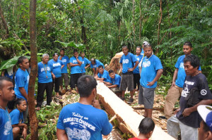 Pohnpei canoe building