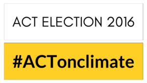 ACT Election 2016 Climate Campaign Logo