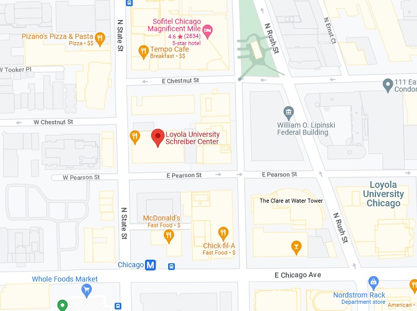 This is a Google Map of the City of Chicago around Loyola.
