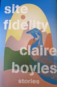 image of the cover of the book Site Fidelity by Claire Boyles, featuring the image of a sage grouse 