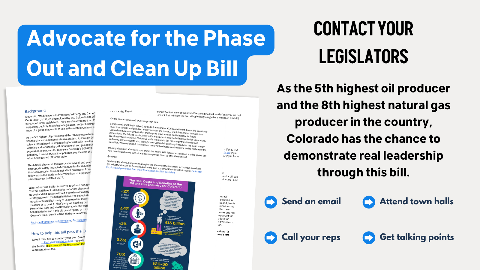 How to advocate for the phase out clean up bill