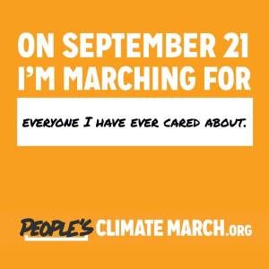 Peoples Climate March sign