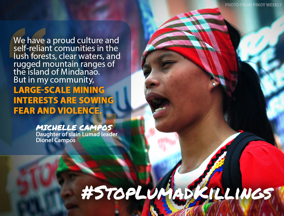 Photo Quote Michelle Campos #StopLumadKillings