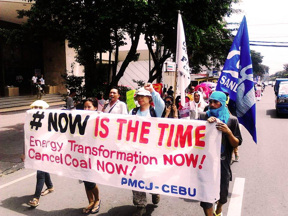 Cebu City: Philippine Movement for Climate Justice-Cebu take to the streets to make their call for drastic energy transformation known.