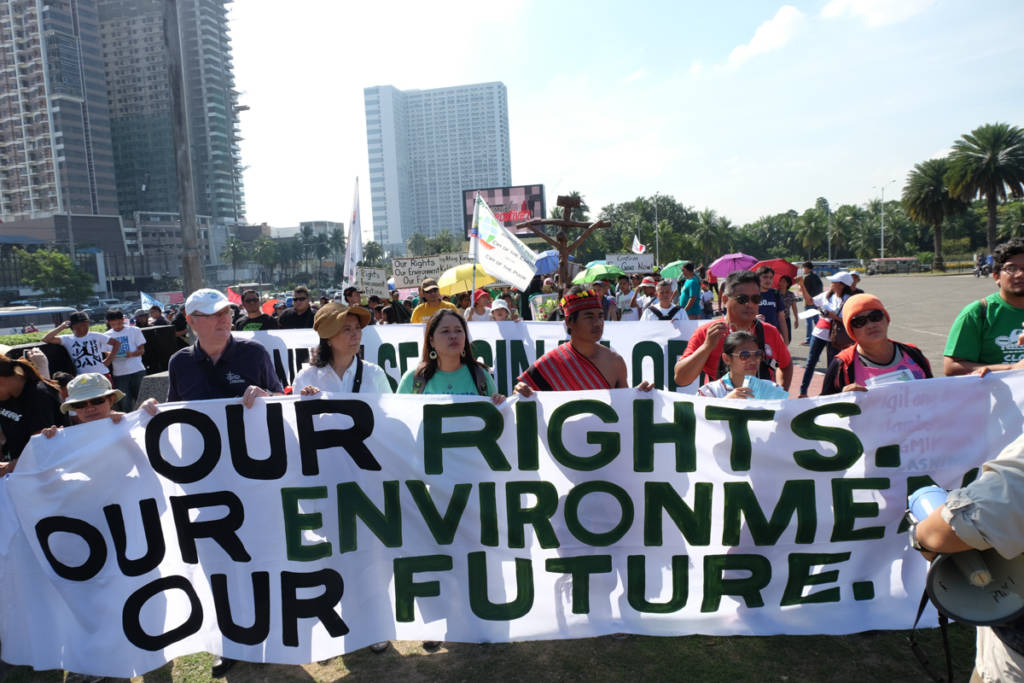 Thousands of environmental advocates to voice out their support for DENR Sec. Gina Lopez’s mining closure order and other environmental reform campaigns in a broad mobilization at the Senate to call for Lopez's confirmation at the Commission on Appointments. © AC DImatatac
